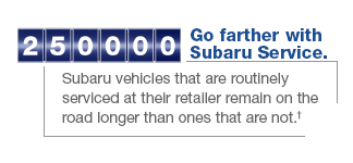 Image of Odometer. Go farther with Subaru Service. Subaru vehicles that are routinely serviced at their retailer remain on the road longer than ones that are not.†